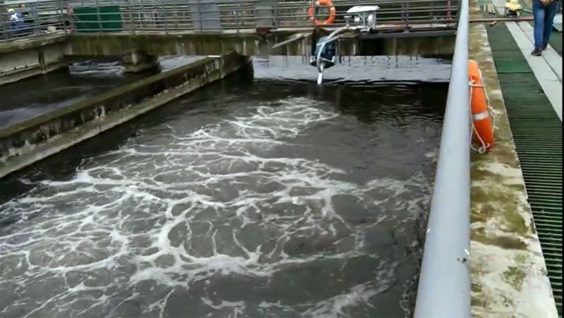 藍海愛爾? 四川某地 推流攪拌曝氣機現場視頻
